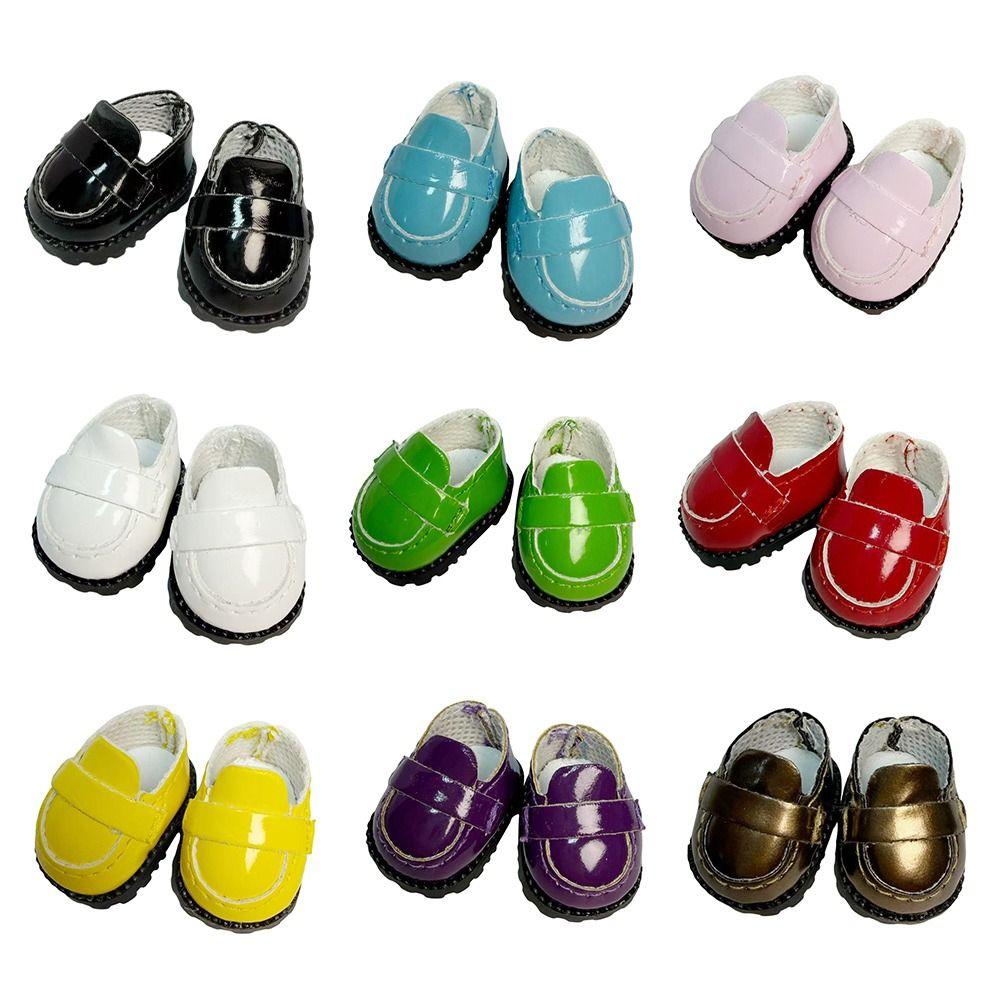 Leather Material Doll Leather Shoes 3.5cm Size Mini Doll Shoes Mini Doll Doll Boots OB27 Doll