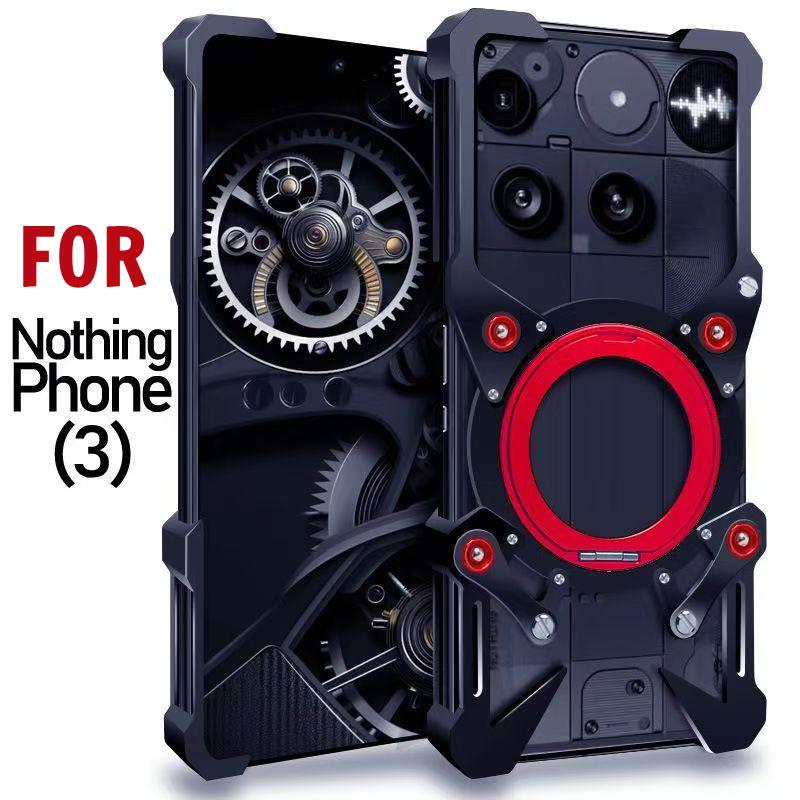 Leistungsstarke stoßfeste Metall-Rüstungshülle für Nothing Phone 3A 2A Plus 3 2 Pro Aluminiumhüllen Abdeckung Stoßfänger Coque für Nohing phone One