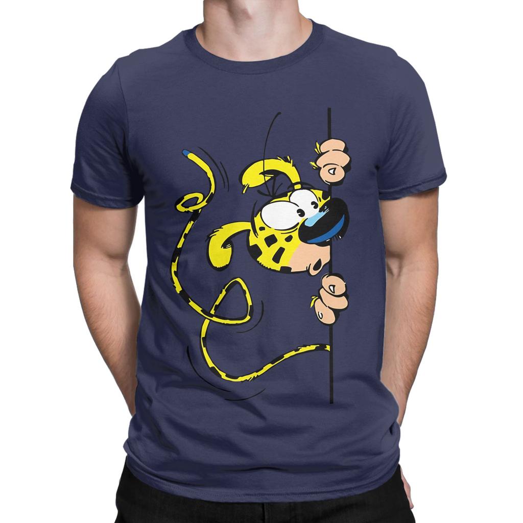 Marsupilami Blue Wall Novelty 100 Cotton Tshirt Marsupilami Tops Tees For Unisex