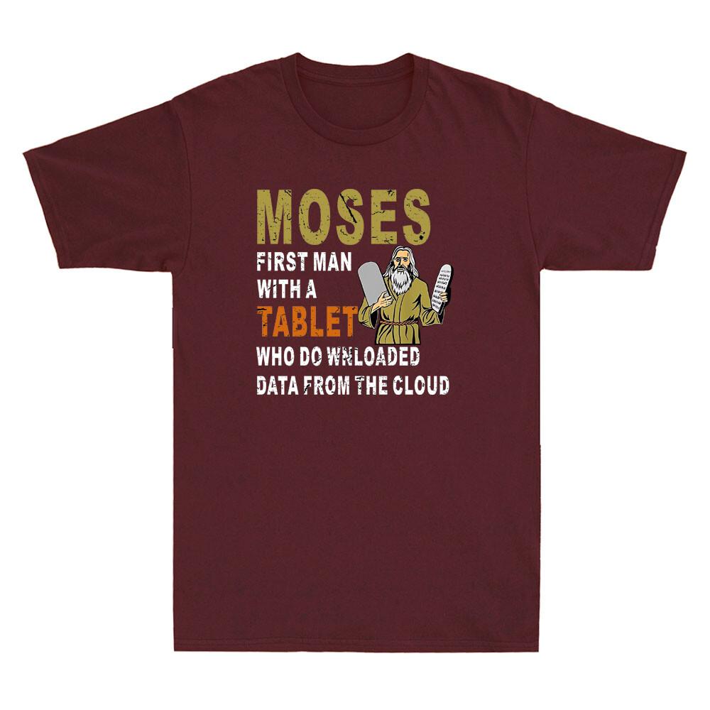 Jewish Passover Moses Tablet Data Cloud Computing Funny Quote Retro Unisexs Tshirt