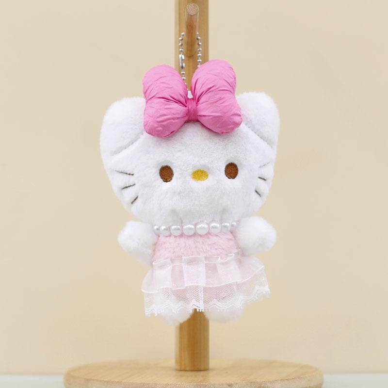 

Kitty Adorable Wedding Plush Toy With Bow Tie Cute Cat Keychain Decoration Pink Cat