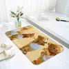 Cute B-Butterbear Floor Mat Pattern Printed Flannel Door Mat, Suitable For Bathroom, Living Room, Home Decoration