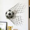 Realistischer Fußball im Netz Wandaufkleber für Schlafsaal Spielzimmer Heimdekoration Abnehmbarer Vinyl-Aufkleber für Wände und Oberflächen