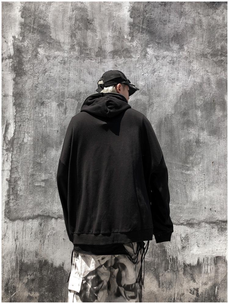 Harajuku Y2K Devil Wings Hoodie Jacket In Black – Unisex Autumn Style with Zipper and Hood