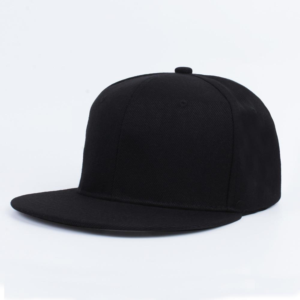 Custom Logo 6 Panel Snapback Hat Unisex Cotton Baseball Fitted Snapback Cap чёрный