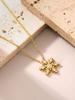 Qiong Yao 5A Zircon Snowflake Necklace, 18K Gold PVD Electroplated, Colorfast Jewelry