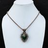 Amazing Malachite Gemstone Handmade Pure Copper Wire Wrapped Pendant Jewelry