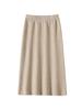Women's Elastic High Waist Knitted Midi Skirt for Autumn/Winter - Slim Fit