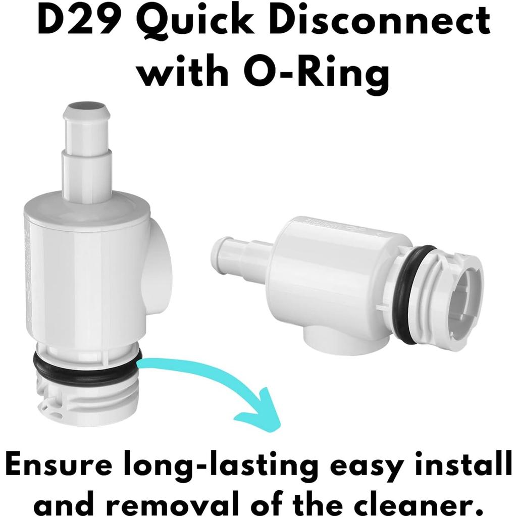 Pressure Relief Valve&Quick Disconnect Fit for Zodiac Polaris Pool Cleaner - 9-100-9002 Relief Valve and D29 UWF Quick Disconnect Wall Fitting Kit