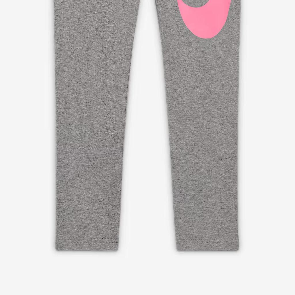 Nike Logo Print Casual Knit Sports Pants Kids Bottoms Gray CU8943-093
