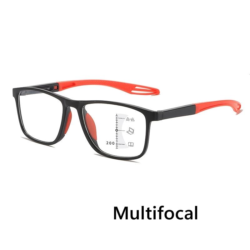 New Fashion TR90 Multifocal Reading Glasses for Women Men Blue Light Blocking Progressive Eyeglasses HD Lens Far Sight Eyewear