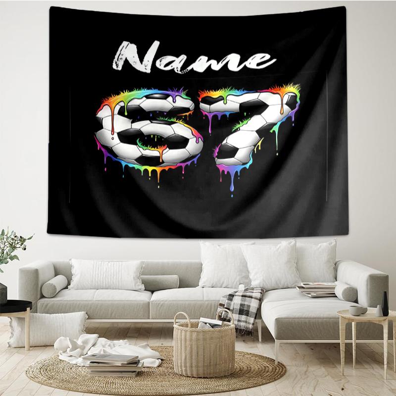 Custom Name 67 Print Tapestry, Backdrop, Easy Setup, Ideal for Bedroom, Office & Living Room, with Aesthetic Wall Hanging Decor.