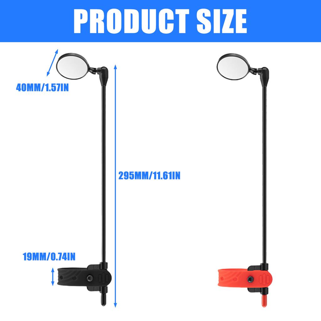 Bicycles Mirrors Bike Rearview Mirrors Adjustable Helmet Rearview Mirrors 360 Degree Rotatable Secure Rear View Mirrors