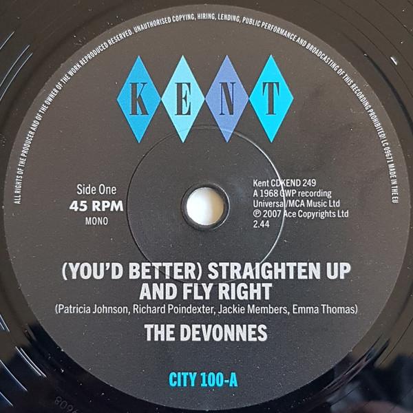 

7inch Record DEVONNES - (You d Better) Straighten Up And Fl CITY100 KENT SELECT 2025 UK Soul/Funk