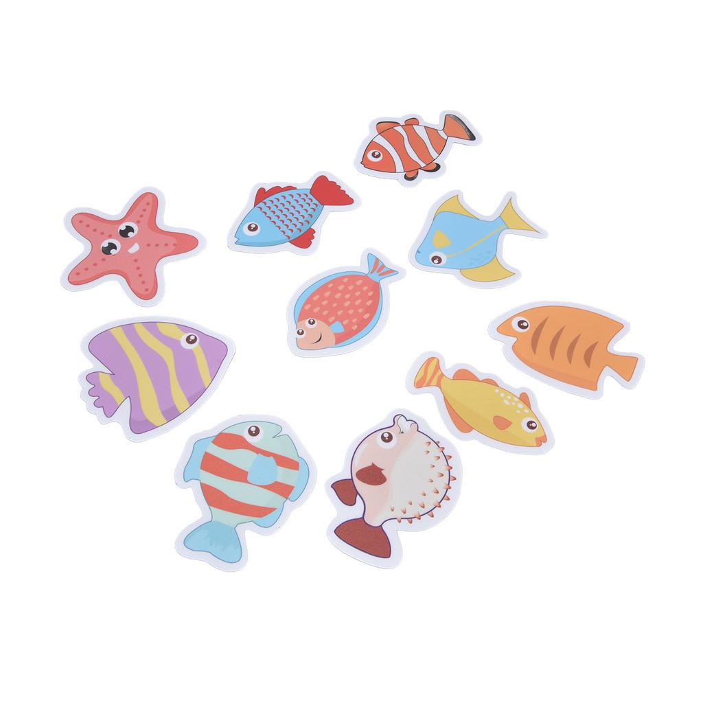2 Sets rutschfeste Badewannenaufkleber, matt, bunt, Fische, selbstklebend, wasserdicht, schimmelfest, sicher für Babyparty, Badewannenaufkleber