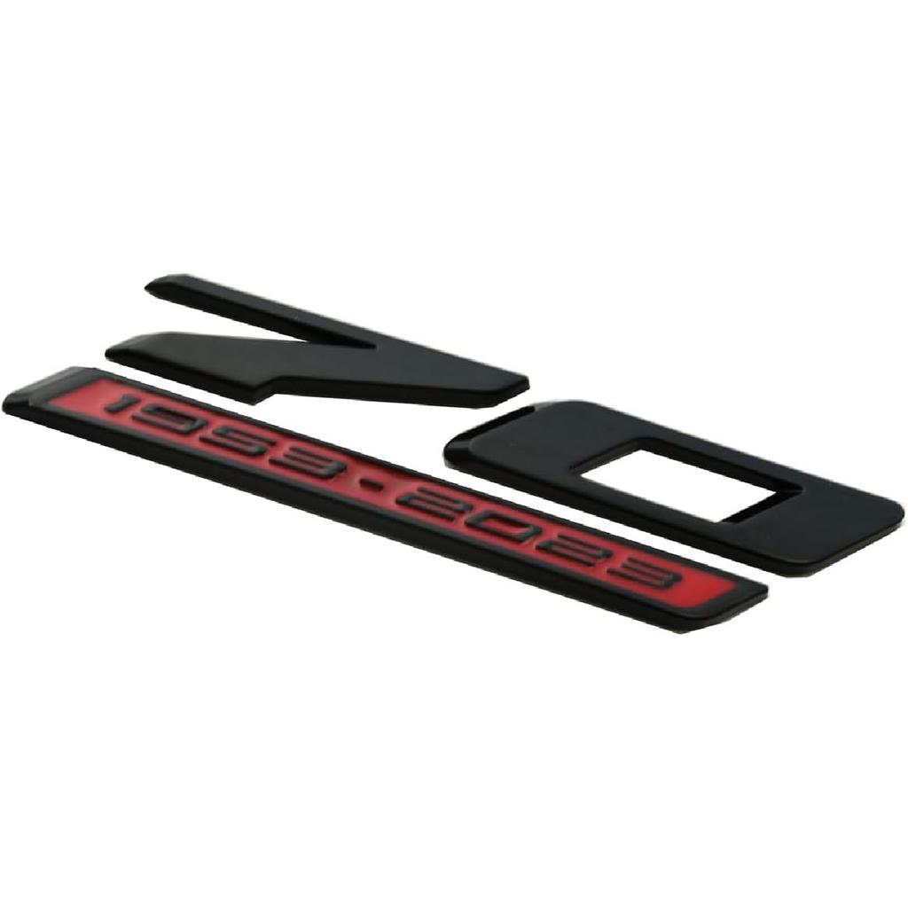 1pc 70th Anniversary Side Emblem 3D Badges Replacement for 2020-2024 C8 Corvette Genuine GM 70th (Black Red)