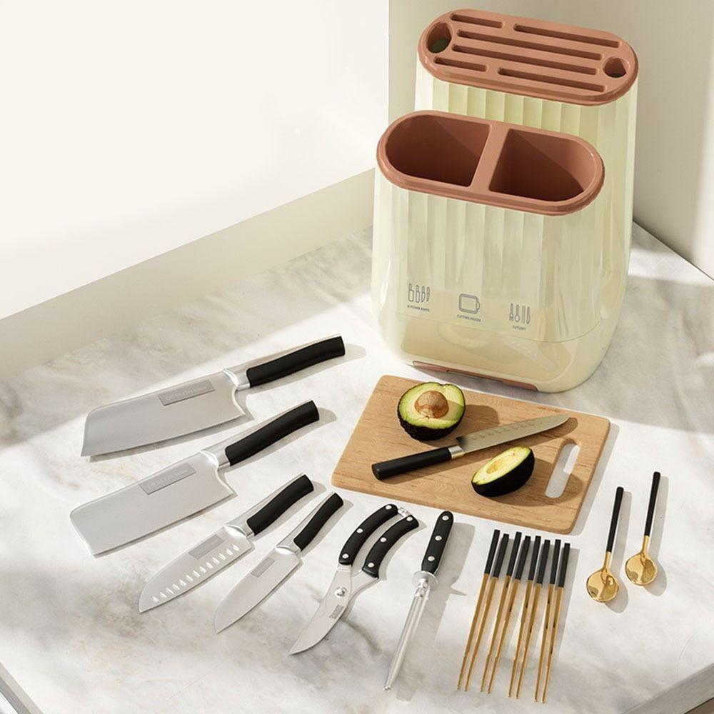 Anti-slip Cutting Board Holder Large Capacity Cutter Holder Utensil Chopstick Holder Kitchen
