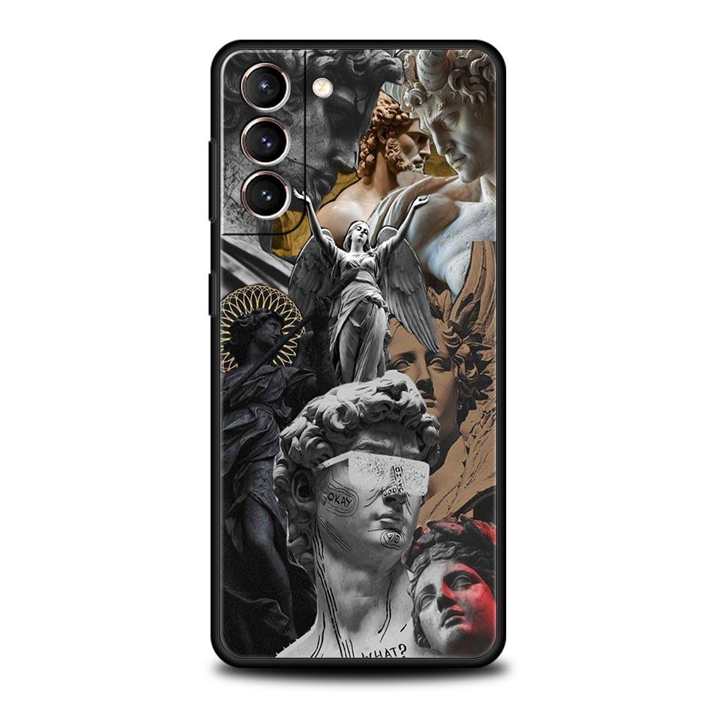 Fashion Ancient Greek Statues Phone Case for Samsung Galaxy S26 S25 S24 S23 S22 S20 S21 FE Ultra S25 Edge Plus 5G Soft TPU Cover