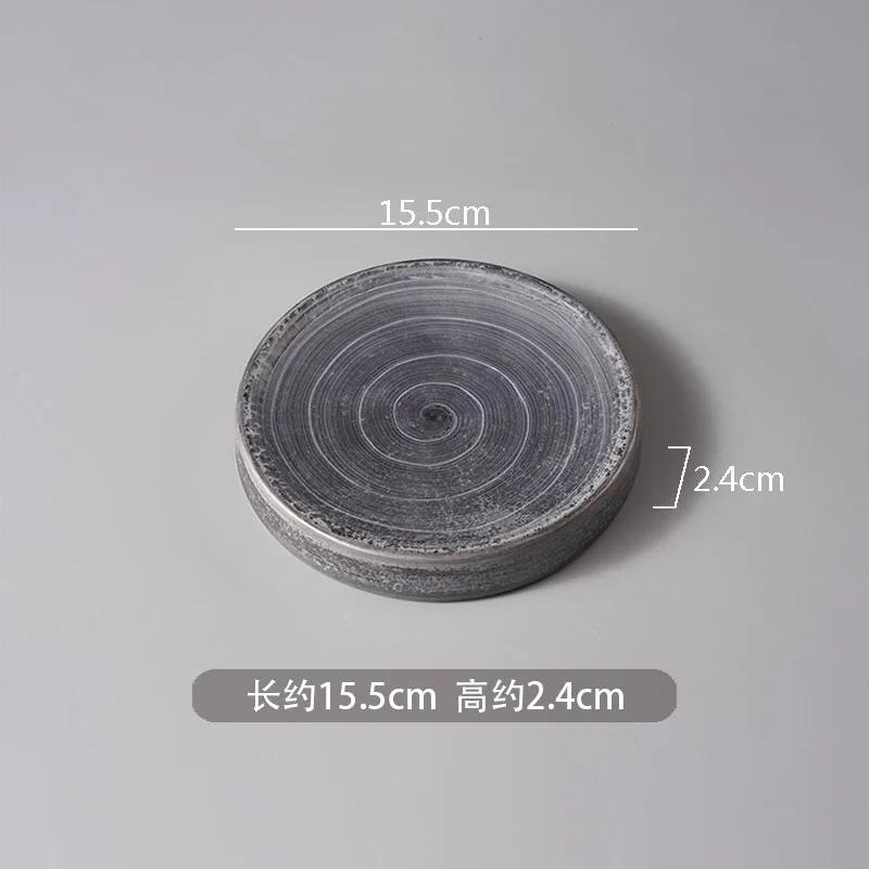 Vintage Circular Ceramic Dinner Plate Sushi Plate Dessert Plate Snack Plates Restaurant Specialty Molecular Cuisine Tableware