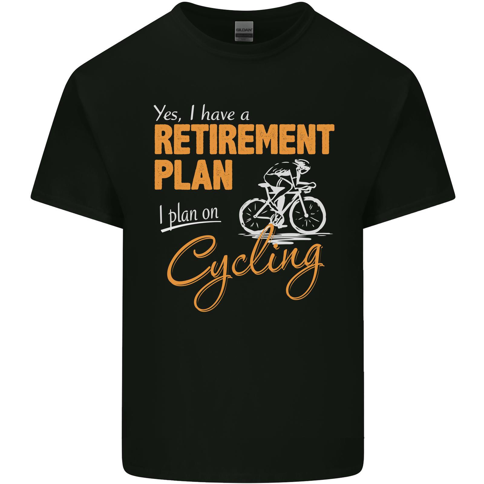 Cycling Retirement Plan Cyclist Funny Mens Cotton T-Shirt Tee Top XL