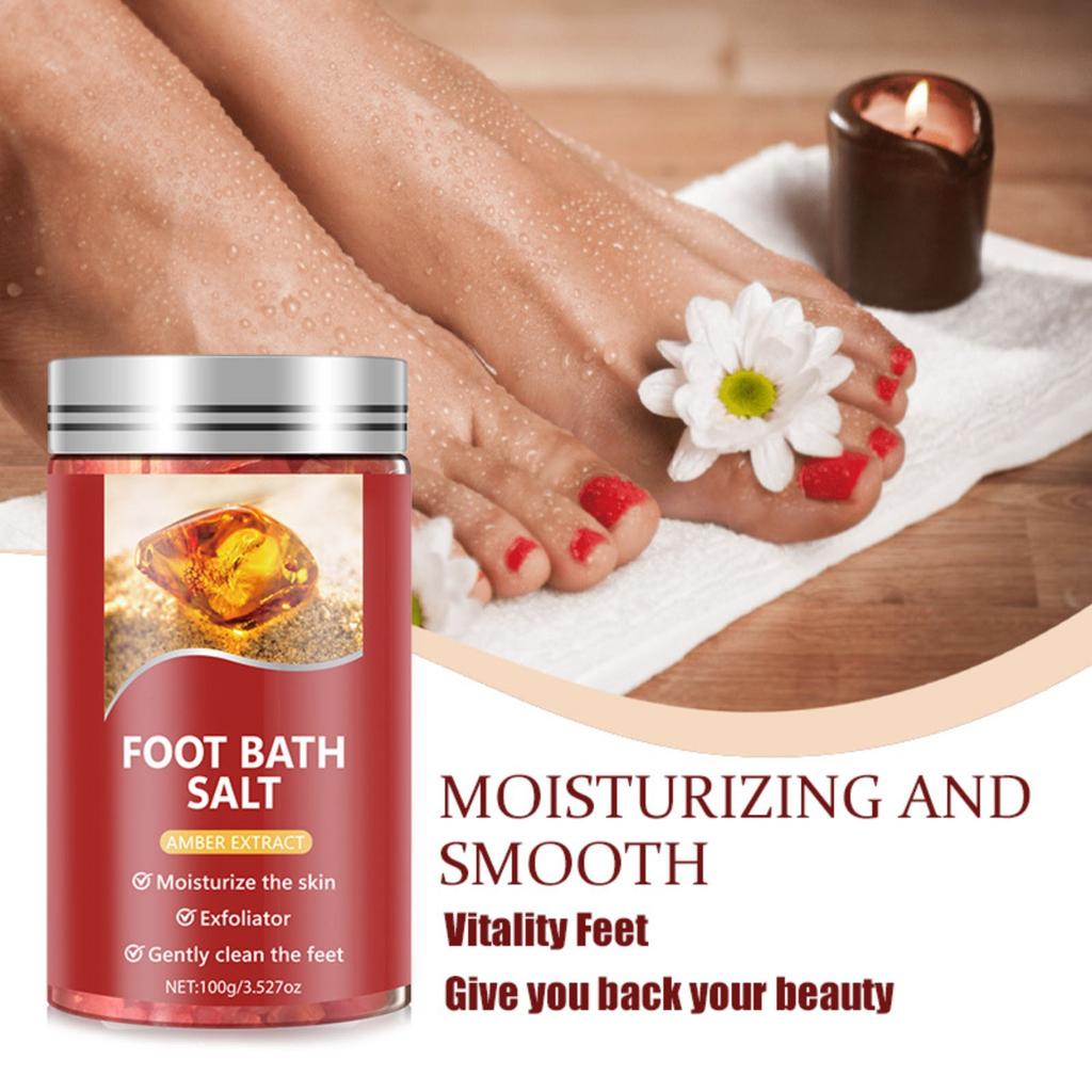 Sea Foot Bath Transparent Bath Exfoliating Rub Mud Scrub Massage Foot Bath 100g