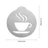 Set of 5 Stainless Steel Latte Art Templates, Stencil Sheets for Cappuccino and Latte Art, Coffee Decoration (Set of 5)