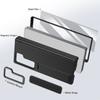 Wristband Holder Leather Case for Samsung Galaxy Z Fold 8 Ultra 7 6 5 4 3 Metal Lens Stand Screen Glass Film Protection Cover