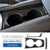 Car Water Cup Holder Sticker Accessories Interior Real Soft Carbon Fiber for Chevrolet Camaro 2010 2011 2012 2013 2014 2015
