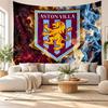 Tapiserie de perete Fotbal Aston Villa, Suspensie de perete din material moale, Fundal decorativ pentru dormitor Artă murală pentru casă