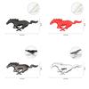 AJV1 3D Metal Fender Side Badge Decal Rear Trunk Running Horse Emblem Styling for Ford Mustang Kuga Escape Focus Ranger Edge Fusion