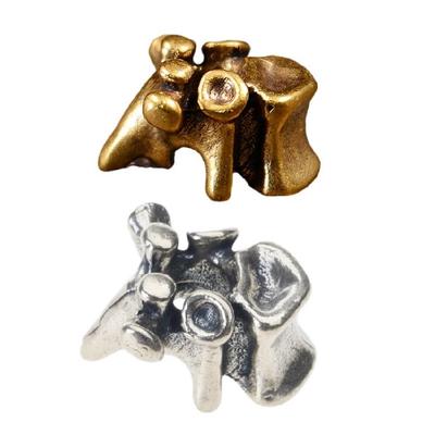 Portachiavi artistico in ottone con cordino e perline a forma di spina, accessorio funzionale per l'uso quotidiano, corda Paracord, perline, accessori per costumi