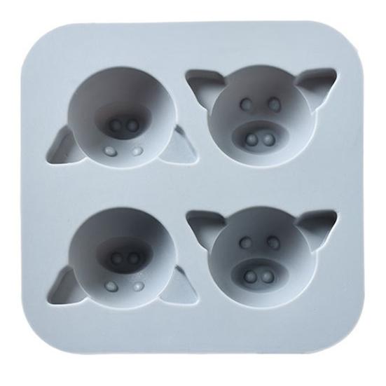 Ikke-klebende Avforming Matkvalitets Kakeform Søt Griseform Silikon Bakverkform Kjøkkenutstyr