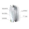 Pet Door Round Security ABS 4 Ways Modes Interior Exterior Door for Dog