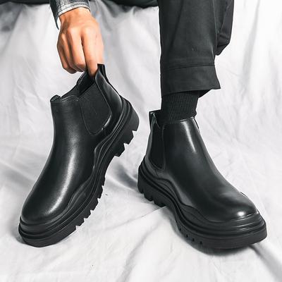 Scarpe Alte con Plateau da Uomo Scarpe in Pelle Scarpe Eleganti Giappone Corea Versatili Resistenti all'Usura Calzature Chaussure Homme