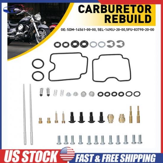 2x For Yamaha V-STAR 1100 XVS1100  1999-2009 Carb Carburetor Repair Kit