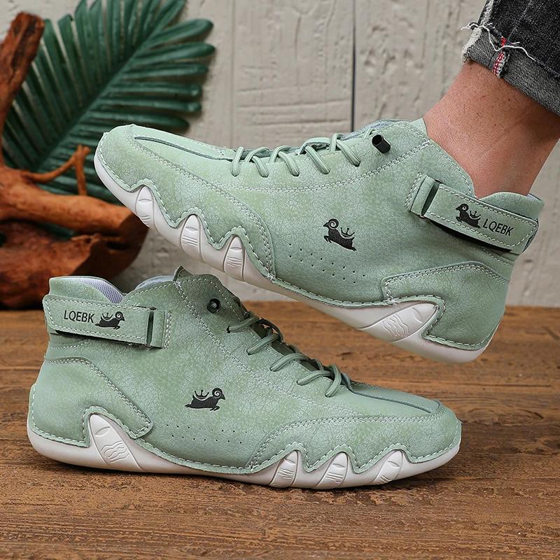 Herren Modische Lässige Alltags-Low-Top-Schuhe Atmungsaktiv Bequem Schnürschuhe Trendige Leichte Flache Schuhe zum Radfahren Wandern