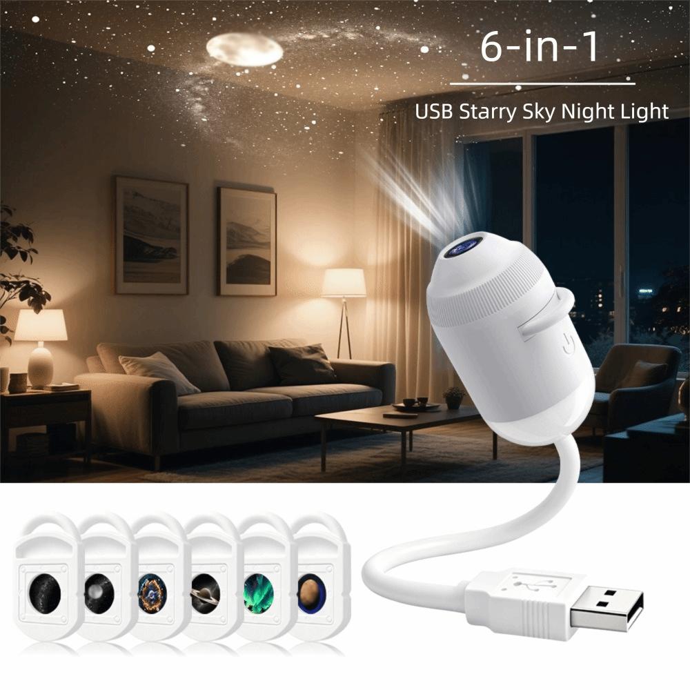 High-definition Galaxy Star Projector Flexible Gooseneck Atmosphere Lamp Holographic Projector Car