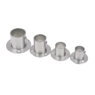 Stainless Steel Flange Seat For Wardrobe Curtain Cloth Rod Seat Round Tube Seats Bracket Household Furniture Hardware Towel Tube Holder