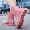 Rain Shoes Short Tube Women's Thick-soled Waterproof Shoes Non-slip Outdoor Rain Boots Work Rubber Shoes Warm Water Boots Women's Fashion