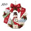 Saisonale Türdekoration Projekte DIY Patchwork Kranz Bastelset, Weihnachtsnähvorlagen, Innendekoration Bastelwerkzeuge Bauernhaus Stoffset