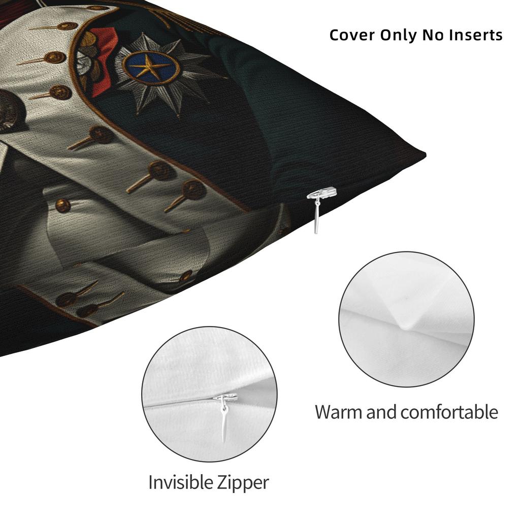 Napoleon Bonaparte Kuddöverdrag Roligt Kuddöverdrag För Vardagsrumssocah Grafiska Kuddfodral Födelsedagspresent