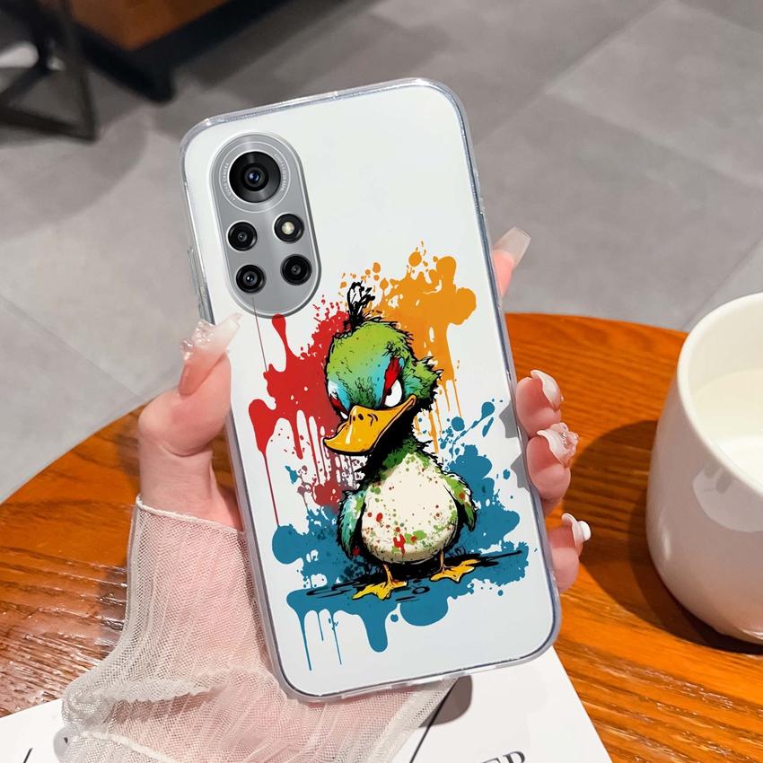 Case For Huawei Nova 8 9 10 11 Pro SE P Smart 2019 2020 Y60 Y70 Cute Black Cat Phone Cover Soft Slim TPU Shockproof Transparent Shell For Huawei Cases