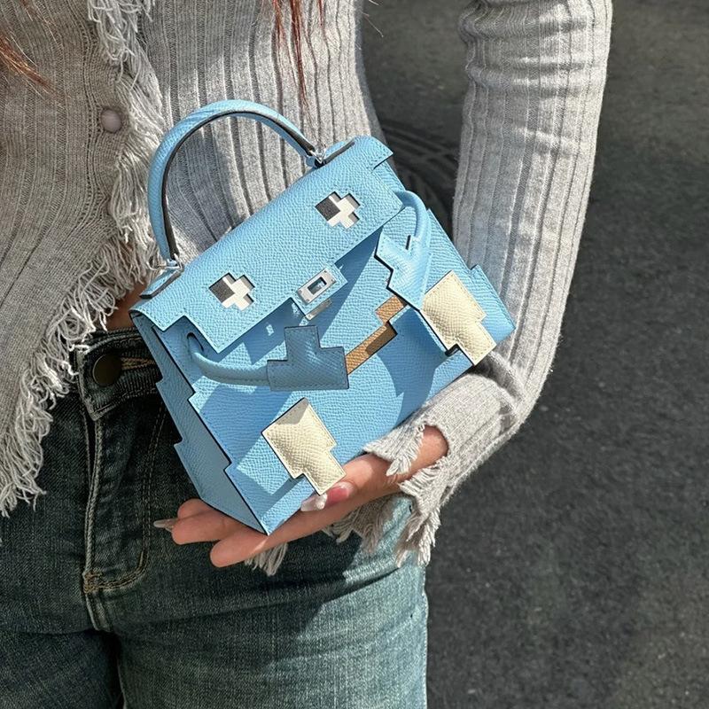 Little Red Book Style Fashion Motorcycle Bag Cute Bag Casual Youyi Bag Real Leather Small Messenger Bag Handbag Single Shoulder  Bag
