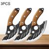 5.5in Hand Forged Boning Pocket Knife Cheese Pizza Small Kitchen Knives Stainless Steel Slicing Cooking Mini Knife Wooden Handle
