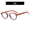 Men'S Women'S New Retro Round Hd Anti-Blue Light Normal Glasses Full Frame Classic Flat Glasses Fashion Decorative Glasses