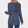 Women's Fashionable Casual Solid-color Long-sleeved Pullover Top Pullover Sweatshirt