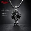 [Rockyu] Popular Brand Cross Necklace Men's Necklace Stainless Steel Antique Cross Pendant Snake Black Cross Pendant Skull