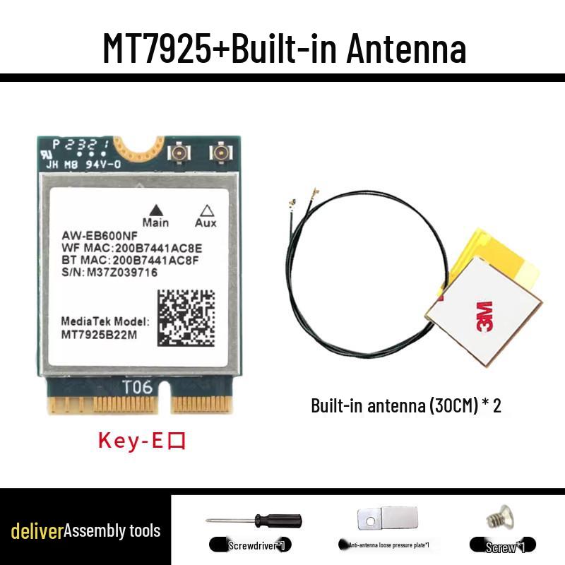 MediaTek MT7925 WiFi 7 PCIe Wireless Network Card for Desktop, Bluetooth 5.3, AMD Compatible