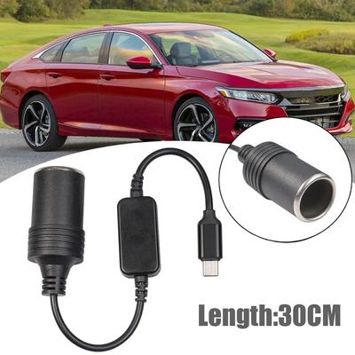 Adattatore convertitore USB C PD tipo C maschio a presa accendisigari da 12 V USB maschio a femmina per accendisigari, accessori per auto