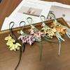 Flower Bag Pendant Cow Leather Design Exquisite Handmade Simulation Bags Pendant Osmanthus Tulip Keychain Bag Accessories